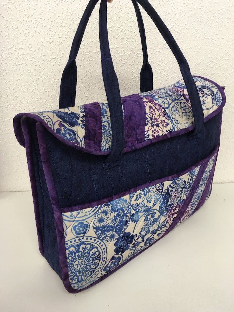 Computer / messenger bag PDF pattern instruction tutorial by Etsy