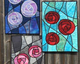 Stained Glass Roses – PDF pattern