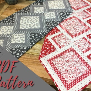 Francis table runner - PDF PATTERN -Upgrade to video tutorial available