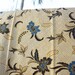 Malaysian / Indonesian batik sarong 100% cotton, beige and black with blue flowers