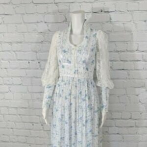 Vintage Gunne Sax blue prairie dress size 9 cottagecore image 2