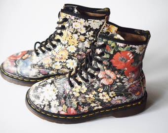 floral doc martens shoes