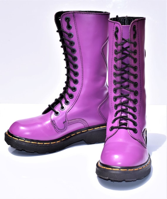 purple combat boots