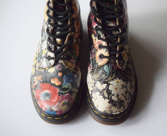 dr martens floral boots