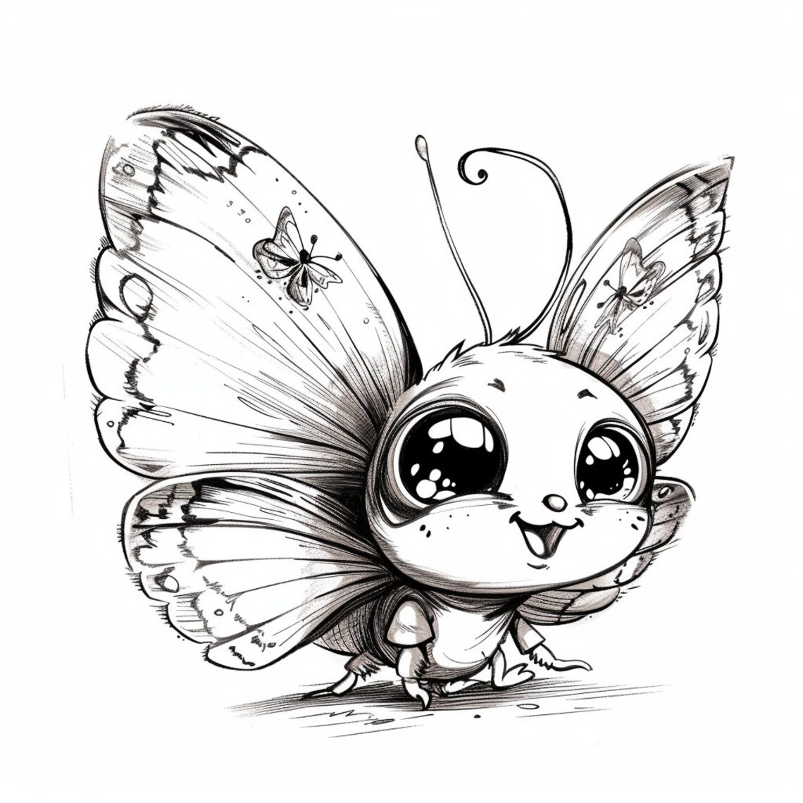 12 Butterfly Animal Coloring Pages for Adults and Children Printable ...