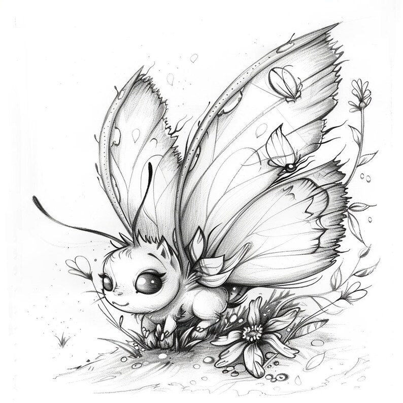 12 Butterfly Animal Coloring Pages for Adults and Children Printable ...
