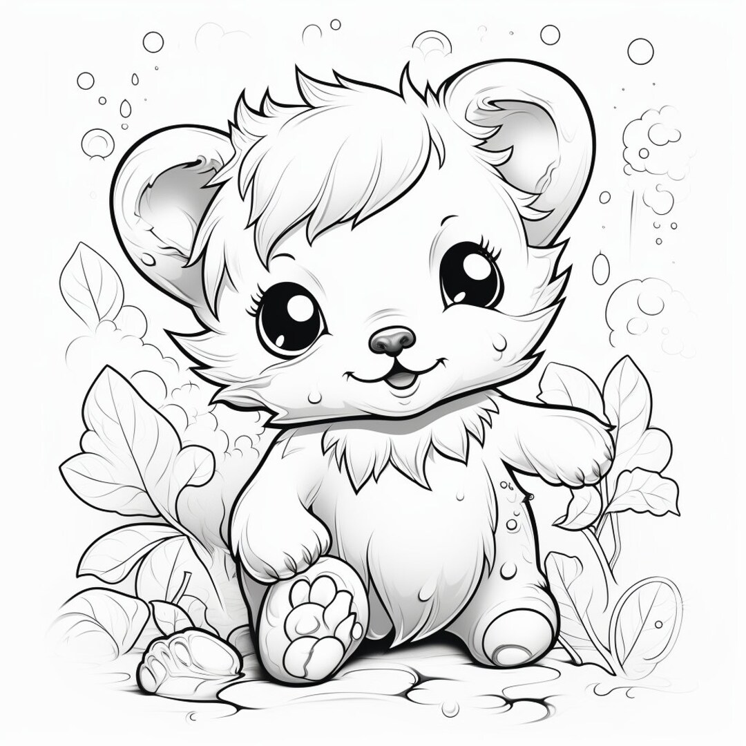 12 Bear Coloring Pages, Adults and Children Printable and Digital ...