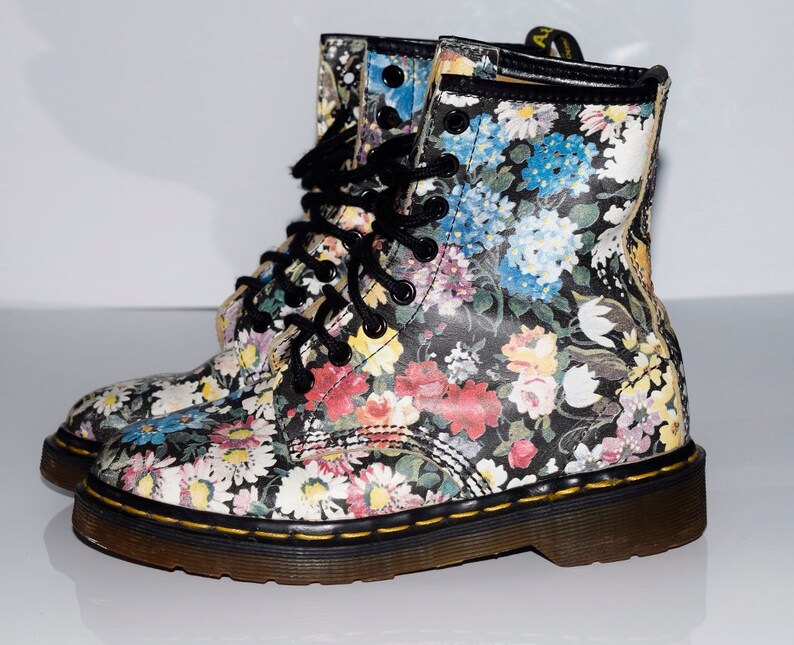 floral dr martens size 6