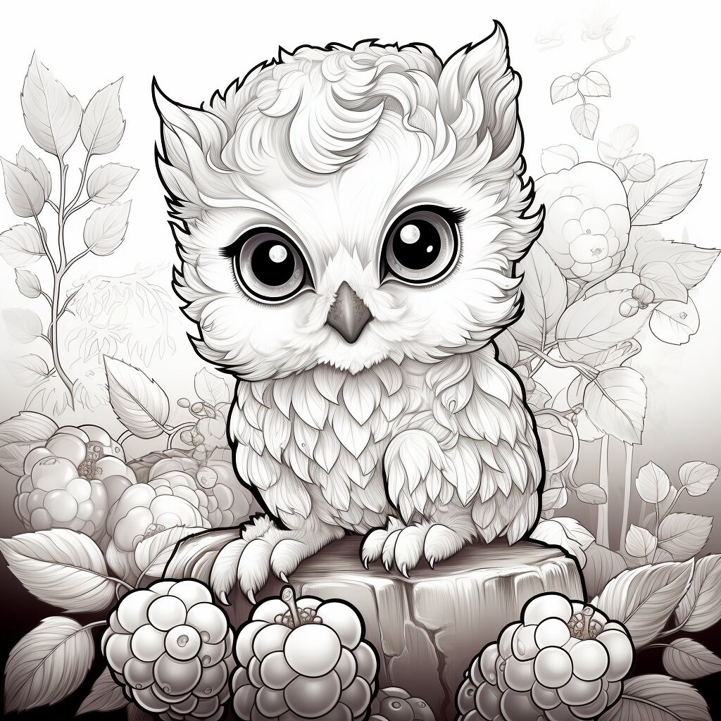 12 Owl Coloring Pages, Adults and Children Printable and Digital - Etsy
