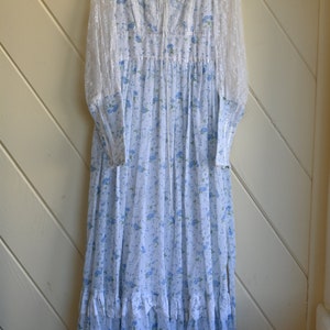 Vintage Gunne Sax blue prairie dress size 9 cottagecore image 5