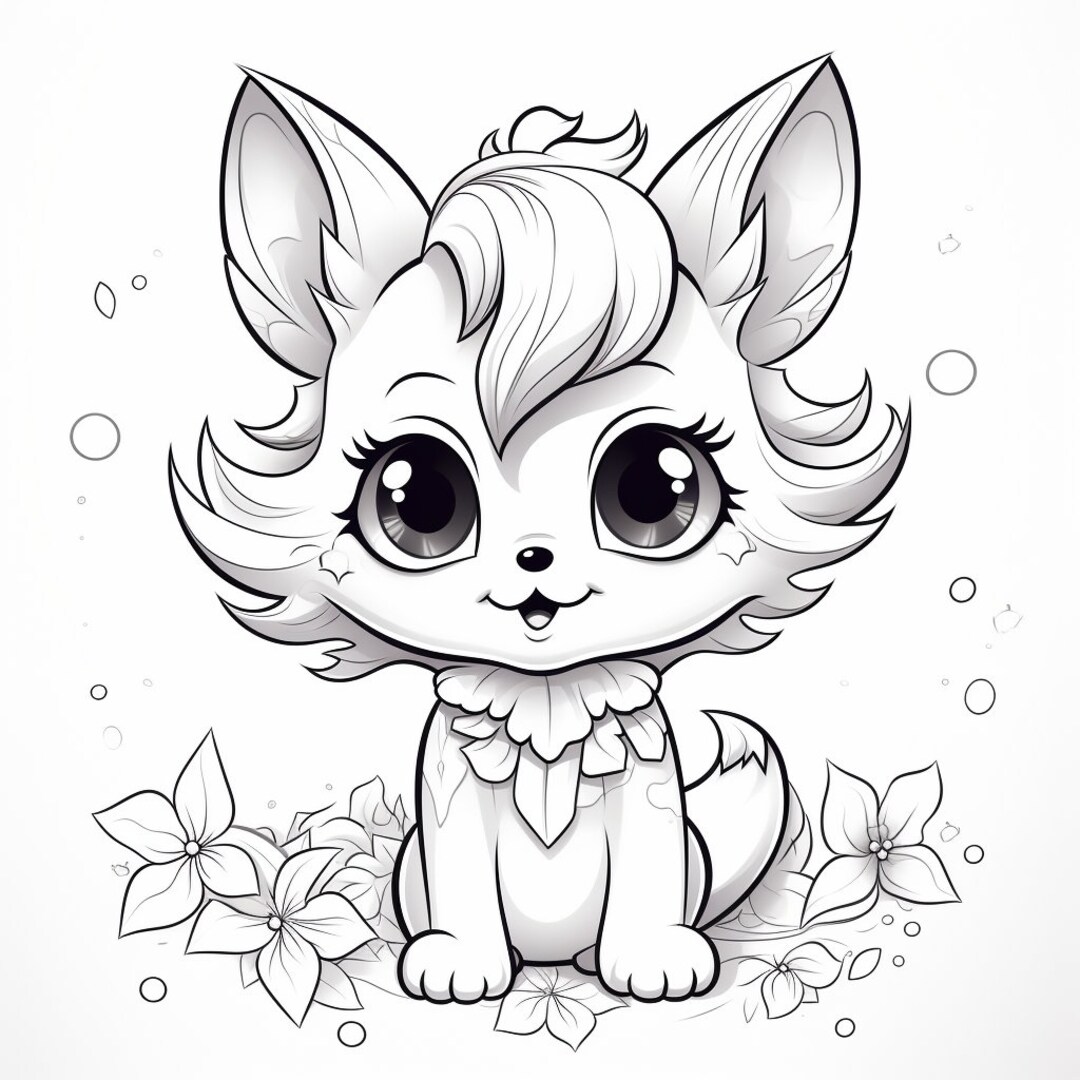 12 Fox Coloring Pages, Adults and Children Printable and Digital