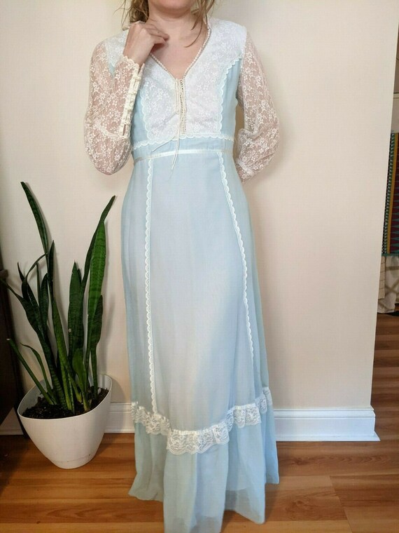 vintage 1970’s Gunne Sax Style Cottagecore Dress Prai… - Gem