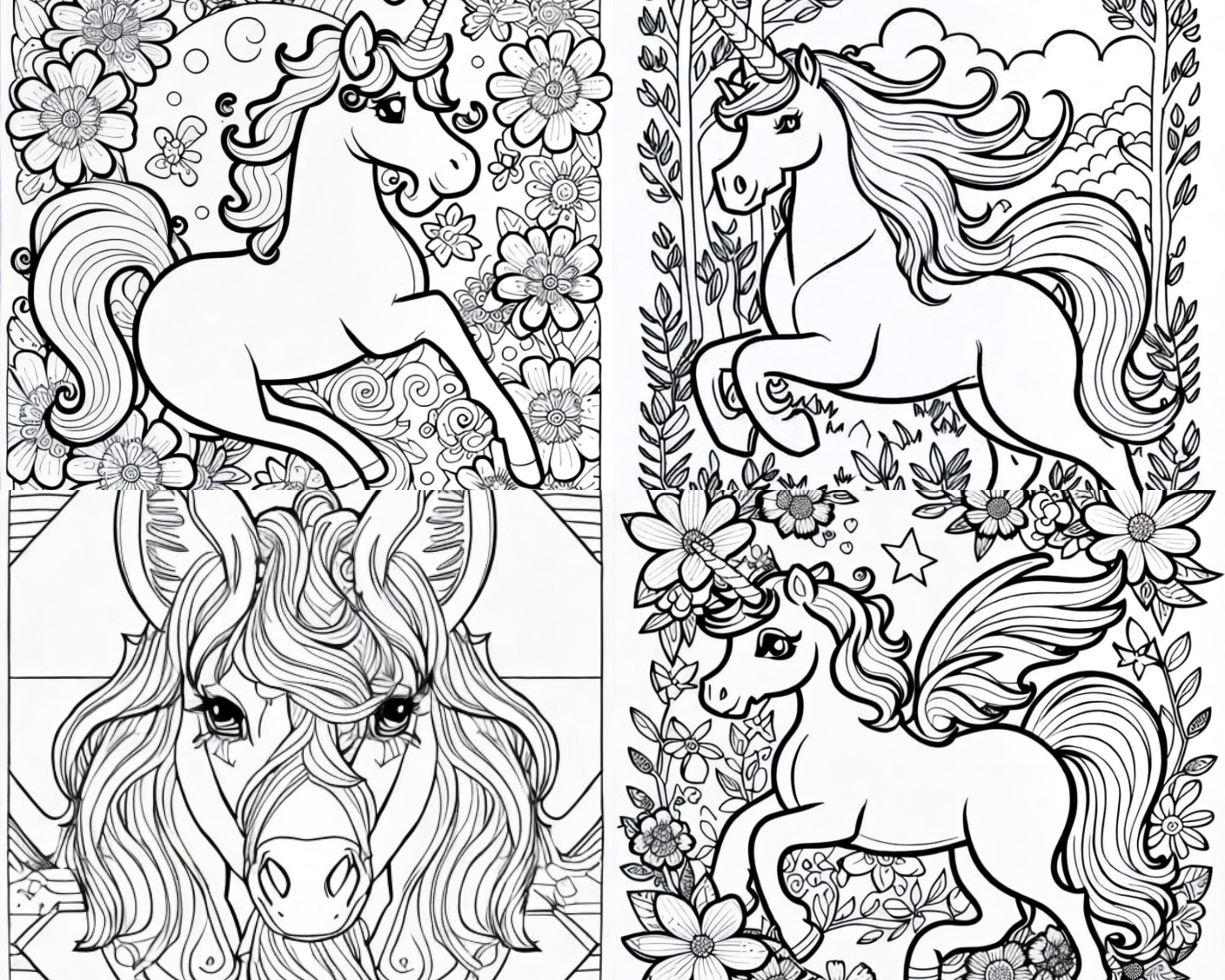 Jumbo Multi Theme Coloring Book for Kids 300 Different Pages With Unicorns  , Princesses , Cute Animals and Cats 