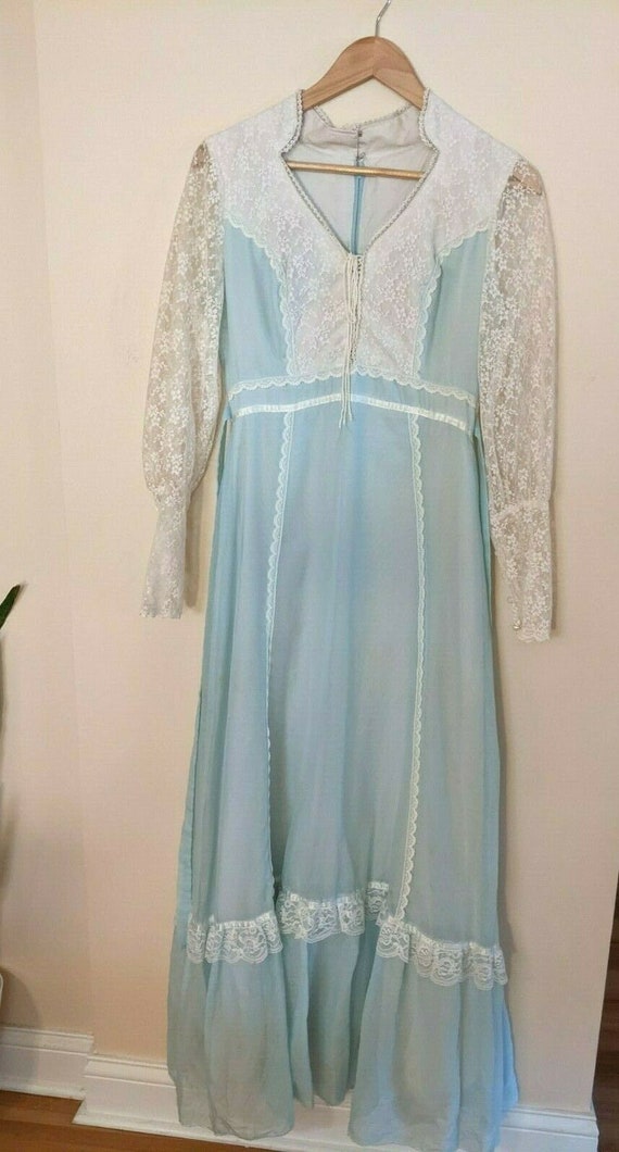 vintage 1970’s Gunne Sax Style Cottagecore Dress Prai… - Gem