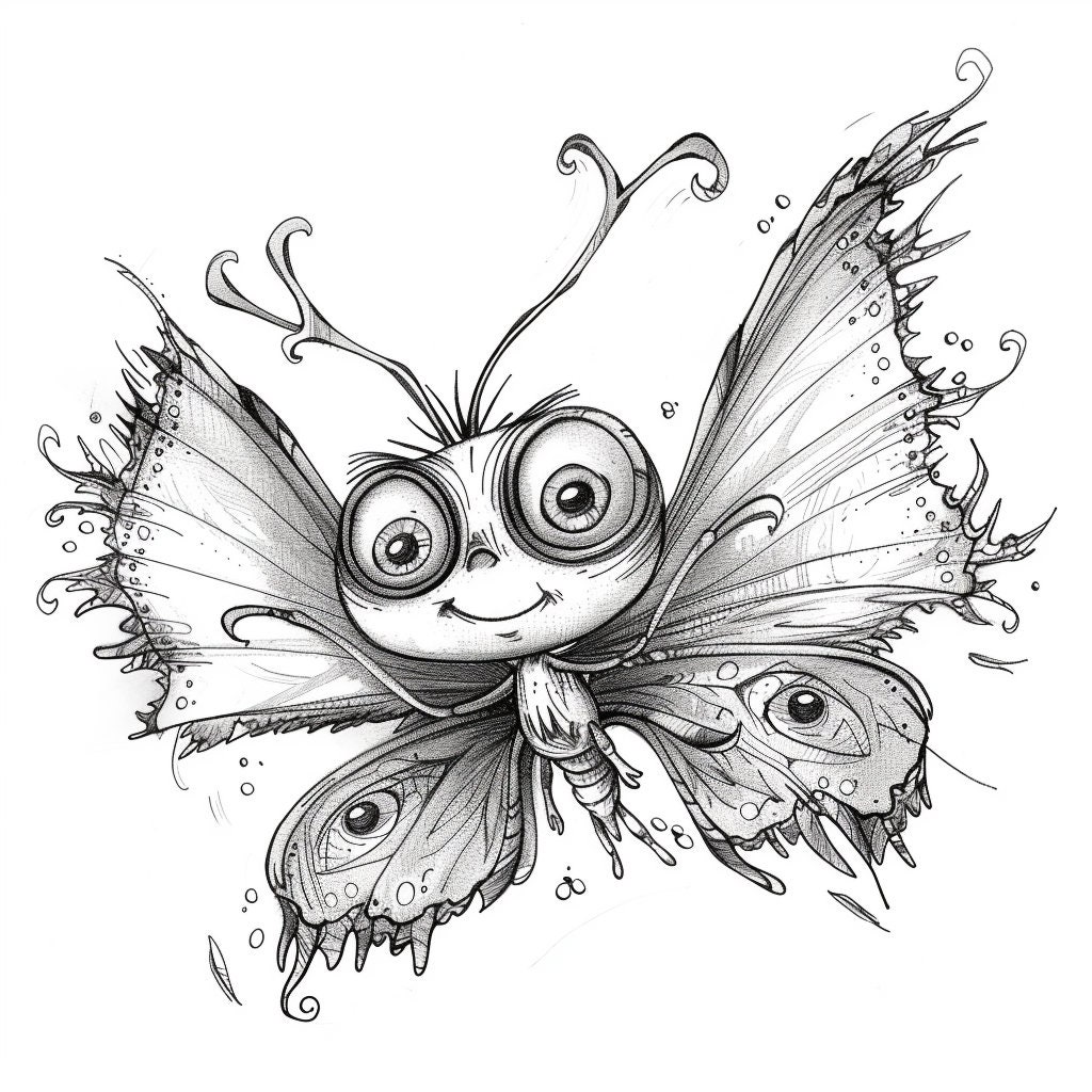 12 Butterfly Animal Coloring Pages for Adults and Children Printable ...
