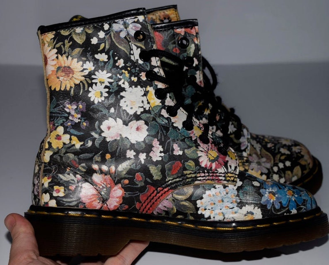floral dr martens size 5