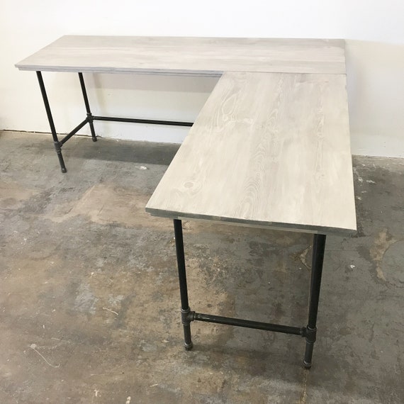 Free Wayne Corner Desk 6ft Modern Rustic Home Office Workspace