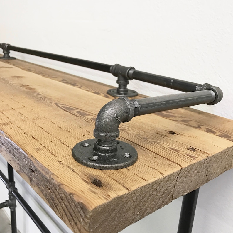 FREE SHIPPING Lenus Counter Table Reclaimed Wood with Top Rail 108