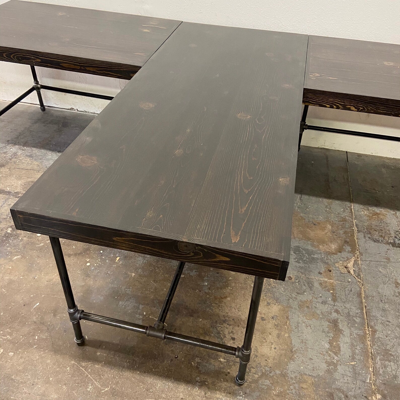 Ivan Tshaped Desk 120 Workstation for Two Dual Desk Etsy