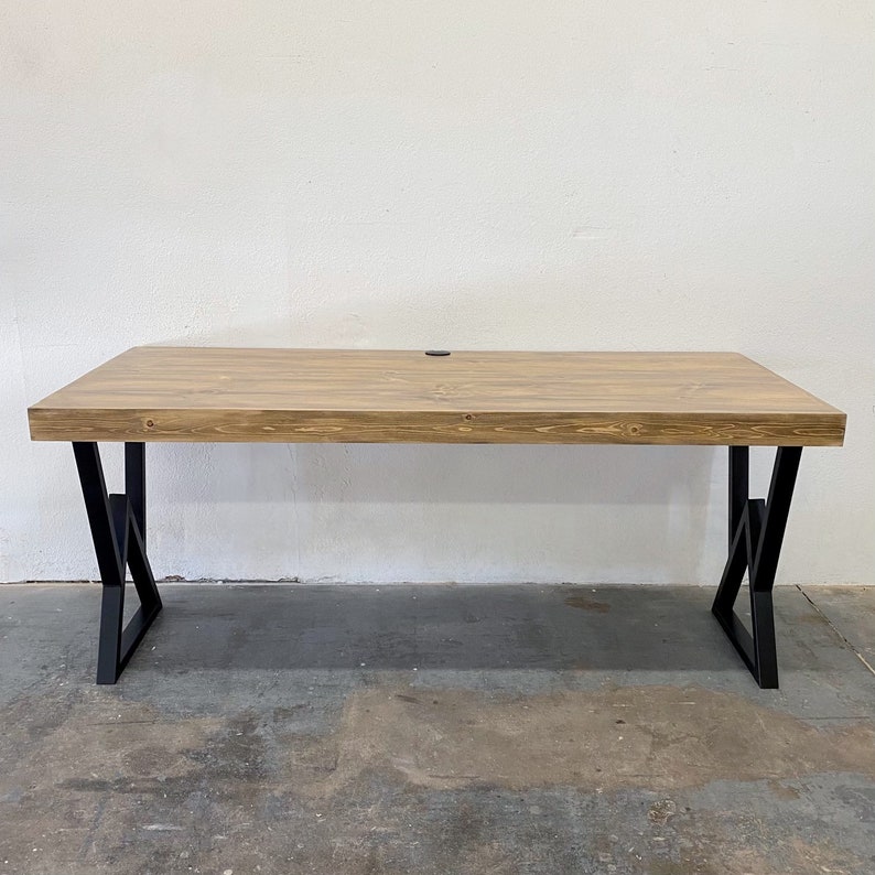 Kane Desk 48 72 Modern Rustic Office Furniture Etsy