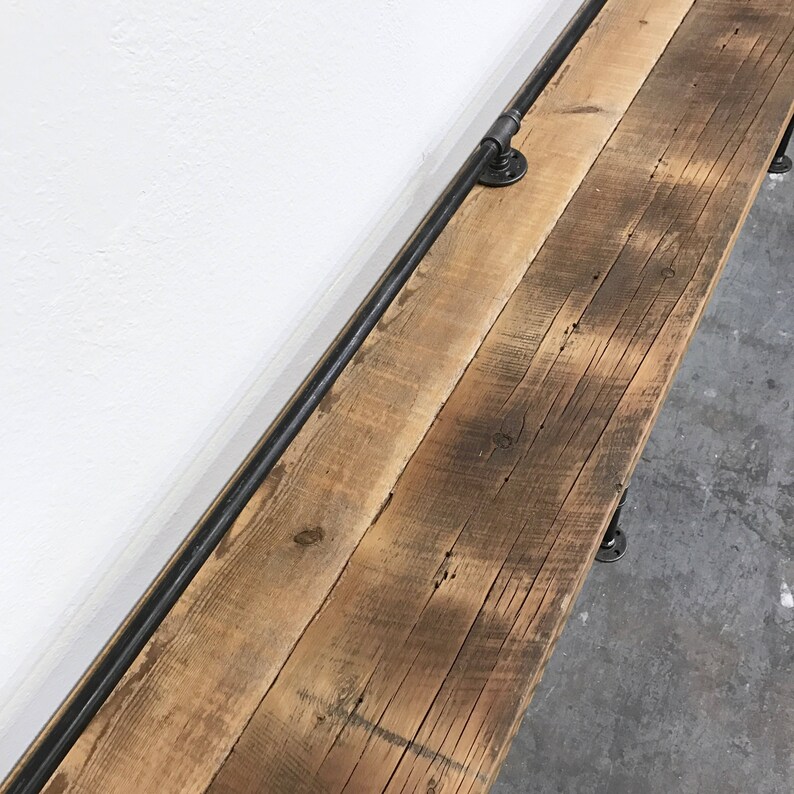 FREE SHIPPING Lenus Counter Table Reclaimed Wood with Top Rail 108