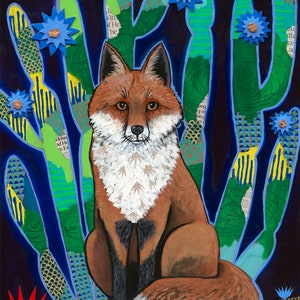 Mr Fox Canvas Art Print image 1