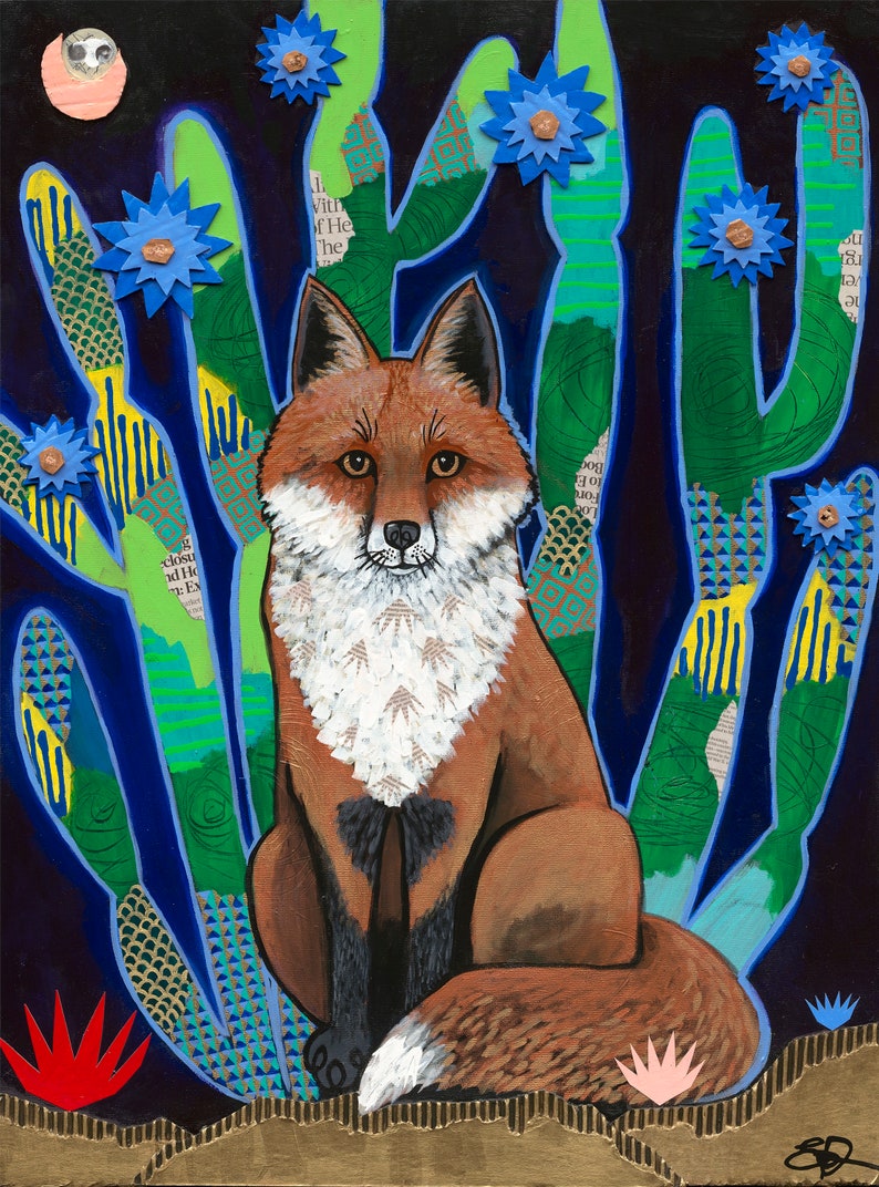 Mr Fox Canvas Art Print image 1