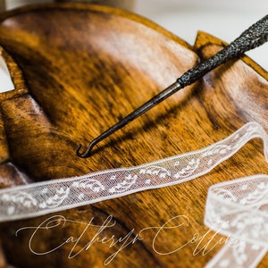 French Maline Lace (LFM12INS208632) 5/8" Insertion (pictured in white)