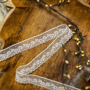 French Valenciennes Lace- (LFV1EDG893) 1" edging (pictured in white)
