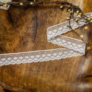 French Valenciennes Lace (LFV1316EDG773) 13/16" Edging (pictured in light ecru)