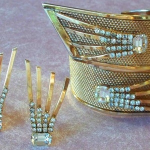 Vargas Starburst Deco Bracelet and Earrings image 1