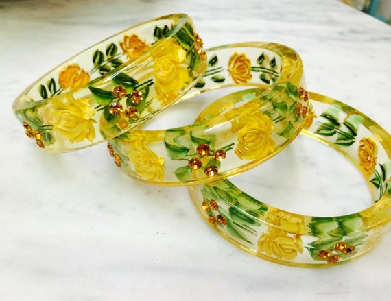 Jean Marie Poinot Hand Carved and Painted Lucite … - image 1