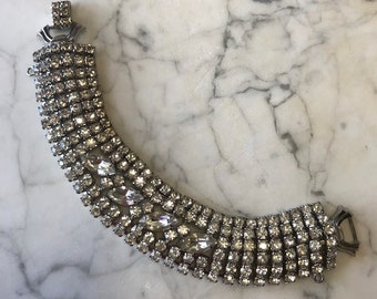 Beautiful Sparkling WEISS Bracelet Diamante 1950's Rhinestone Bracelet Eisenberg Style