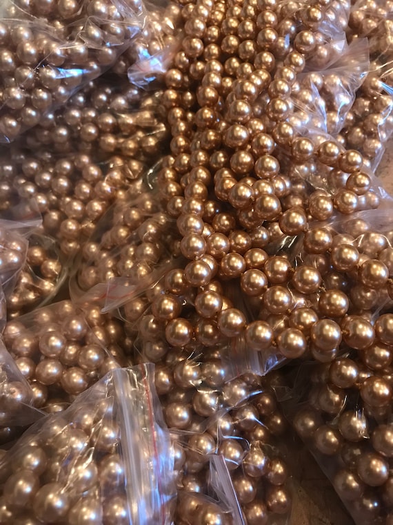 Fabulous 60 inch vintage glass pearl strands Gem