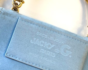Jacky De G. Sacs Bijoux Rhinestone 1980's Bag With Handle and Gold