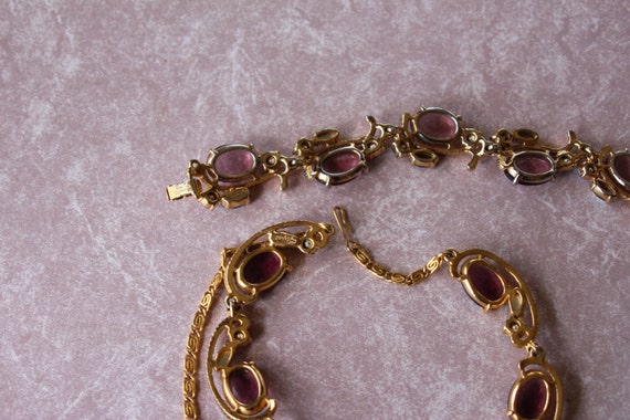 Signed Schiaparelli Necklace and Bracelet 1950's - image 3