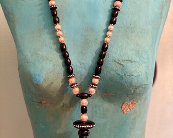 KENNETH JAY LANE Vintage K.J.L.  Deco Pearl Onyx Crystal 32" Tassel Runway Sautoir Necklace and Earrings