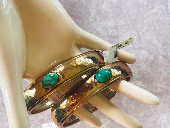 elements by NEST Hammered Bronze Feldspar Bangle … - image 1