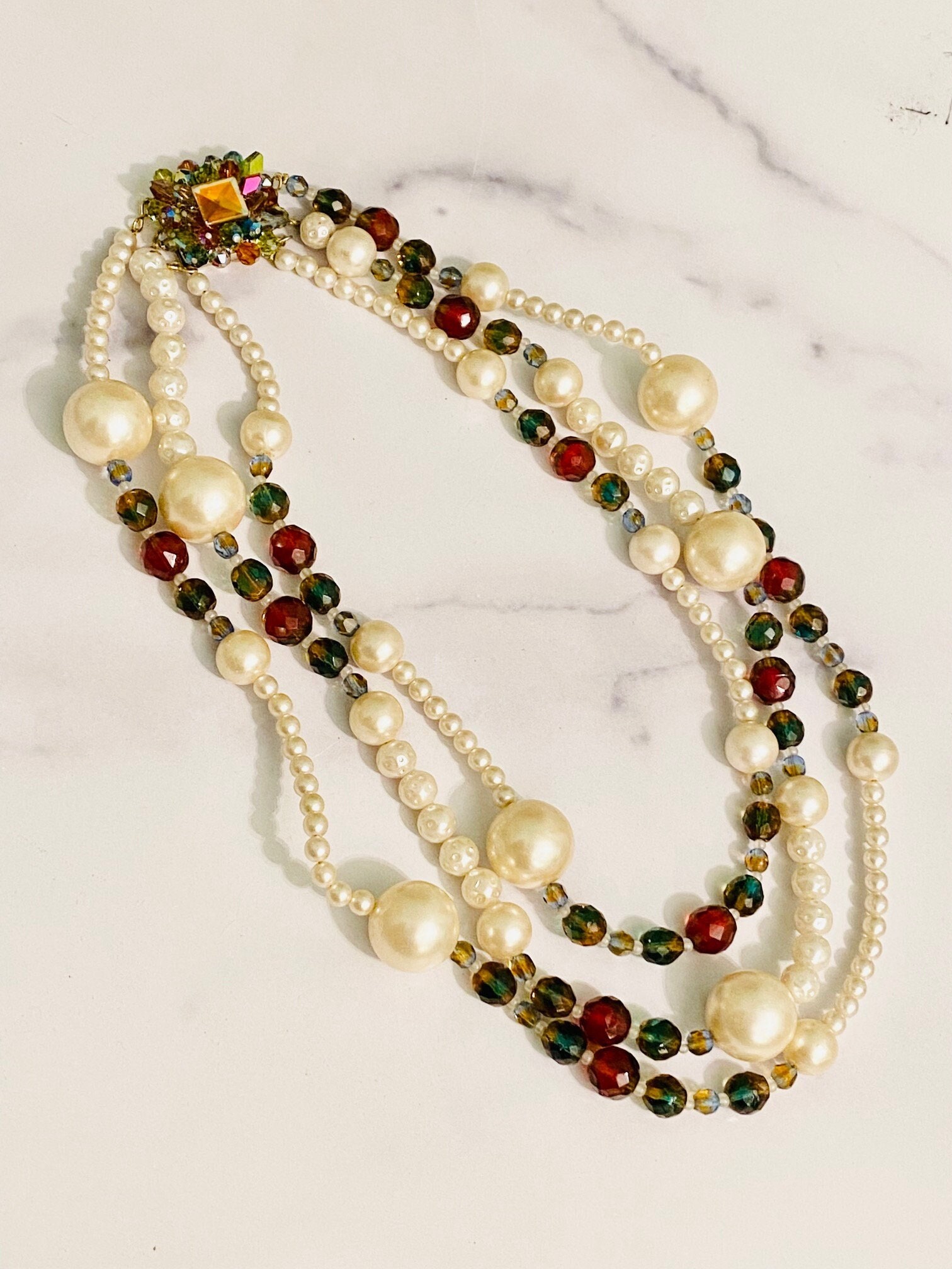 chanel chain pearl necklace vintage