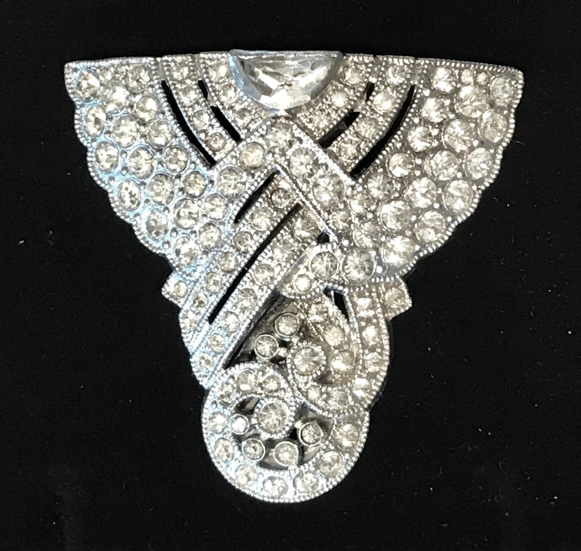 Art Deco Diamond Dress Clips