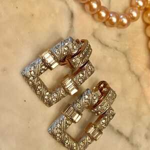 Amazing Unsigned Les Bernard Vintage Diamante and Pearl Necklace and Earrings Fine Jewelry Look bild 7