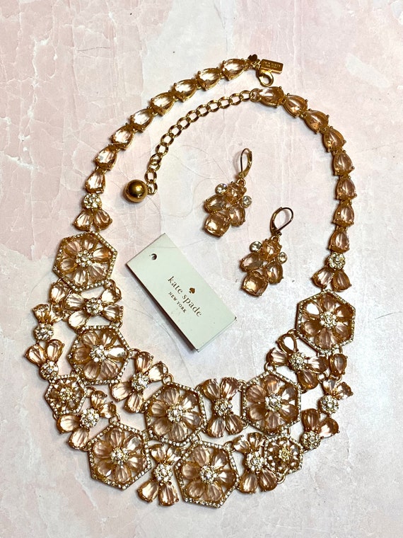 Kate Spade At First Blush Collar Necklace and Earr
