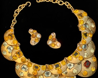 1960s Luciana Aloisi de Reuten di Rome,  Italy Necklace and Earrings from Ginger Moro collection