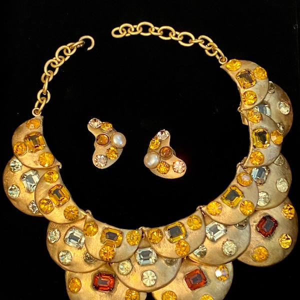 1960s Luciana Aloisi de Reuten di Rome,  Italy Necklace and Earrings from Ginger Moro collection