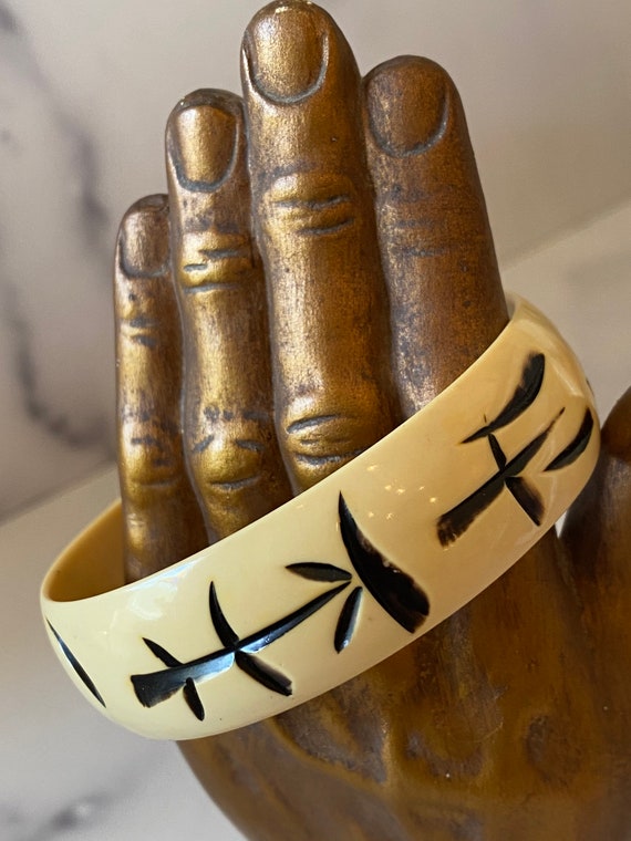 Chinese Characters 1930's Celluloid Bracelet
