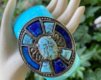 Diamonds and Rust Original Design Bracelet featuring Scottish Miracle Turquoise and Lapiz Outlander Style
