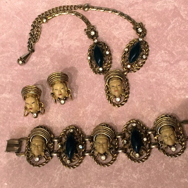 Selro Selini Asian Thai Princess Parure Set - Necklace, bracelet and earrings