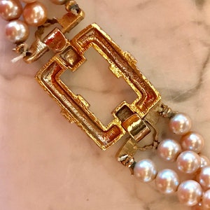 Amazing Unsigned Les Bernard Vintage Diamante and Pearl Necklace and Earrings Fine Jewelry Look bild 6