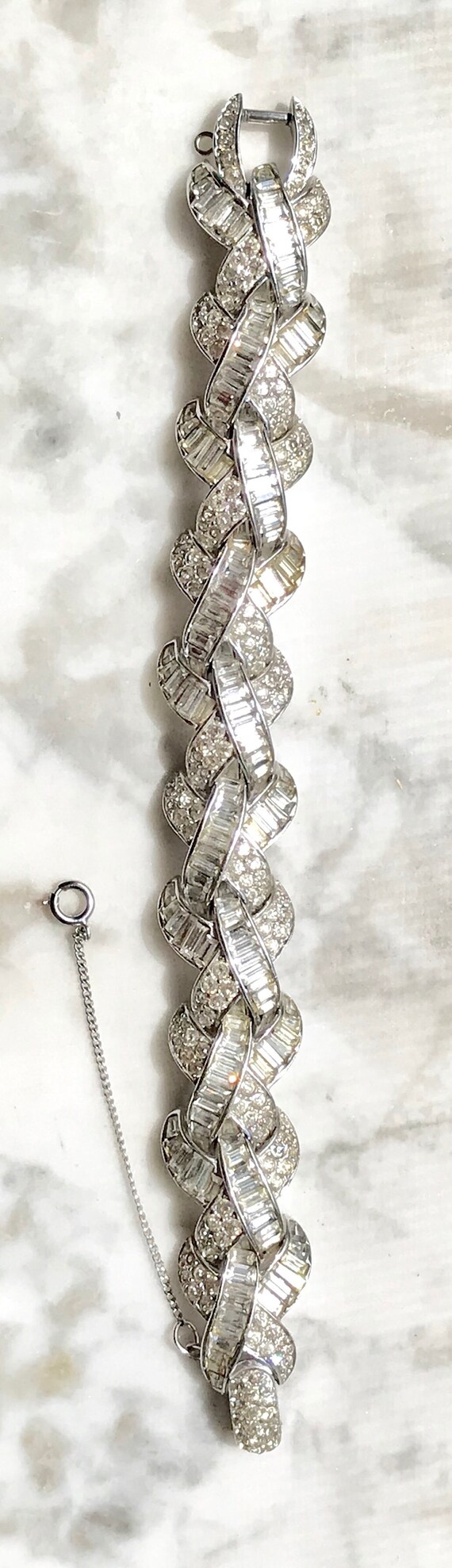 Dazzling Boucher Cris Cross Pave Rhinestone Bracel