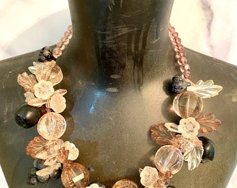 Bigal French Designer  Lucite Fruit and Flowers Necklace from Paris